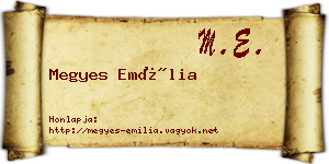 Megyes Emília névjegykártya